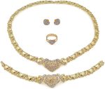 Giffor Jewellery Lady 14K Gold Filled Jewelry sets for Women Bracelets Necklaces With Earrings Gifts - Image 5